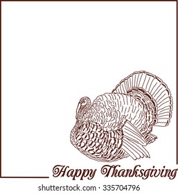 Beautiful cartoon of turkey bird for Happy Thanksgiving celebration