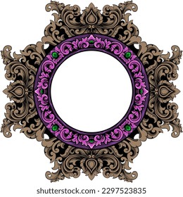 Beautiful carved decorative ornaments Vector design for elements