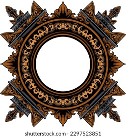 Beautiful carved decorative ornaments Vector design for elements