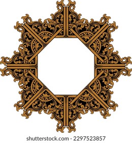 Beautiful carved decorative ornaments Vector design for elements