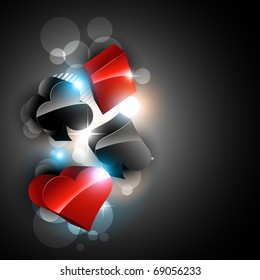 beautiful casino playing card vector elements