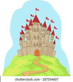 Beautiful castle on the hill