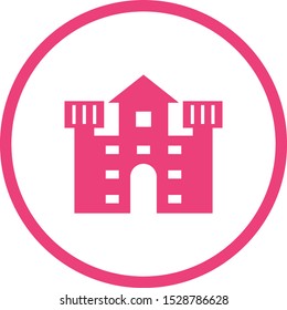 Beautiful Castle Vector Glyph Icon