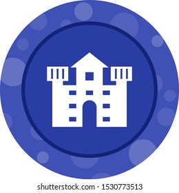 Beautiful Castle Vector Glyph Icon