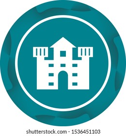 Beautiful Castle Vector Glyph Icon