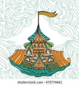Beautiful castle. Vector illustration.