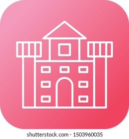 Beautiful Castle Vector line icon