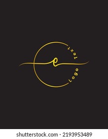 A beautiful and casual handwritten letter type E vector logo template