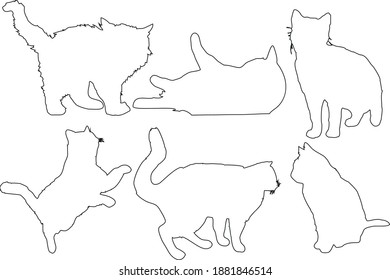 Beautiful Cat Coloring Pages With Line Art Design Hand Drawing Sketch Vector illustration For Adult And Kids Coloring Book