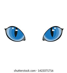 Beautiful cat eyes. Simple flat vector illustration.