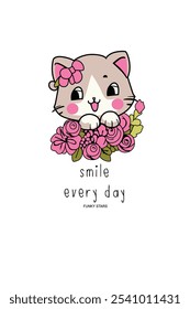beautiful cat graphics t-shirt print design