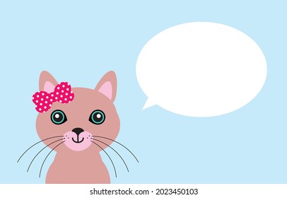 Grußkartenvektor für schöne Katze
