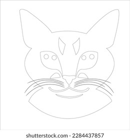 a beautiful cat line art , a cat line art,a beautifull cat art of illustration