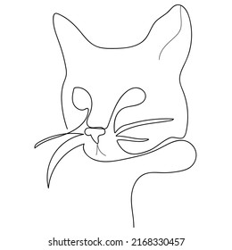 Beautiful cat in one line.