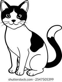 Um belo design de vetor de gato 