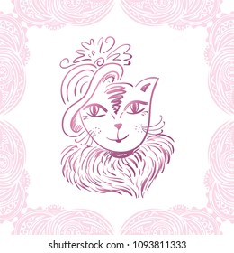 Beautiful cat. Vector illustration