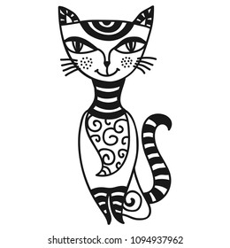 Vector Sketches Cat Characters Stock Vector (Royalty Free) 319288064 ...