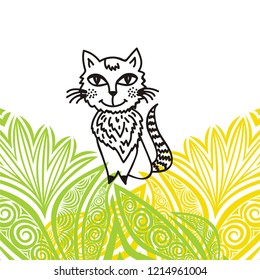 Beautiful cat. Vector illustration