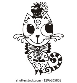 Beautiful cat. Vector illustration