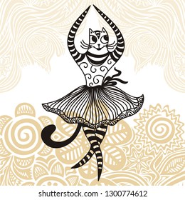 Beautiful cat. Vector illustration