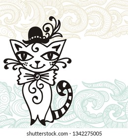 Beautiful cat. Vector illustration
