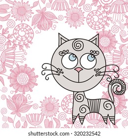 Beautiful cat vector illustration
