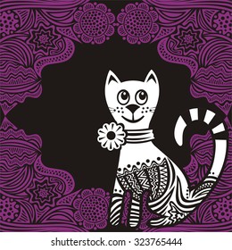 Beautiful cat vector illustration