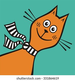 Beautiful cat vector illustration