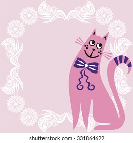 Beautiful cat vector illustration