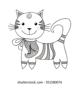 Beautiful cat vector illustration