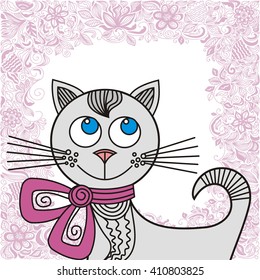Beautiful cat vector illustration