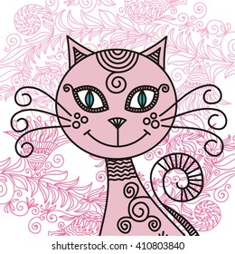 Beautiful cat vector illustration