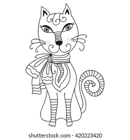 Beautiful cat vector illustration