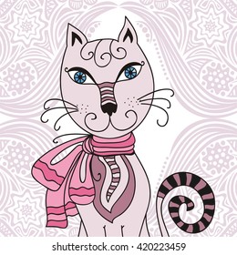 Beautiful cat vector illustration