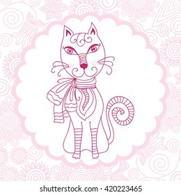 Beautiful cat vector illustration