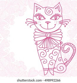 Beautiful cat. Vector illustration.