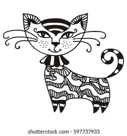 Beautiful cat. Vector illustration.