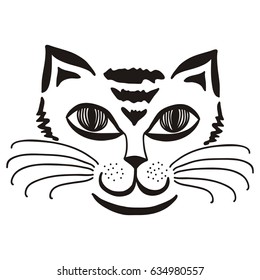 Beautiful cat. Vector illustration.