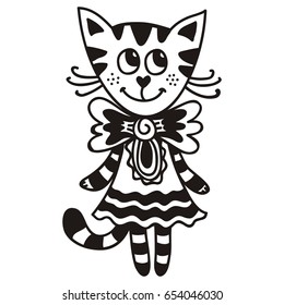 Beautiful cat. Vector illustration.