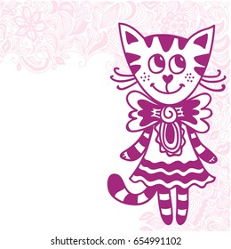 Beautiful cat. Vector illustration.