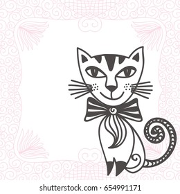 Beautiful cat. Vector illustration.