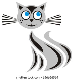 Beautiful cat. Vector illustration.