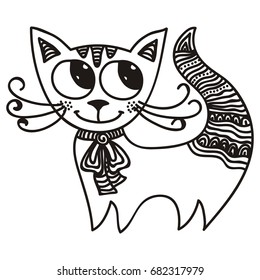 Beautiful cat. Vector illustration.