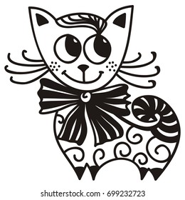 Beautiful cat. Vector illustration.