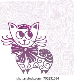 Beautiful cat. Vector illustration.