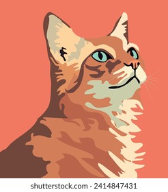 Beautiful Cat vector image design