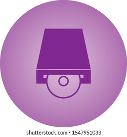 Beautiful Cd Rom Vector Glyph icon