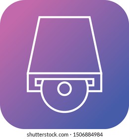 Beautiful CD rom vector line icon
