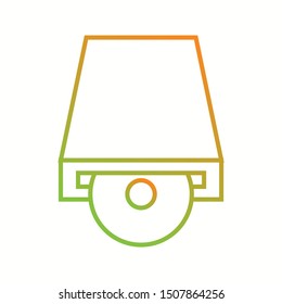 Beautiful CD rom vector line icon