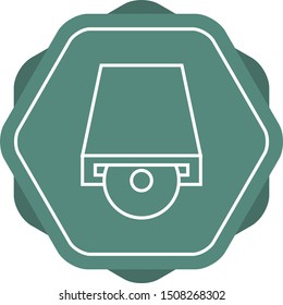 Beautiful CD rom vector line icon